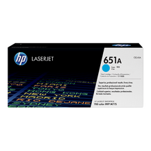Cartouche de toner d'origine HP 651A couleur cyan - CE341A - OfficePartner.fr