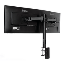 Support de bureau avec pince pour 2 écrans - DS1002C-B1 - OfficePartner.fr